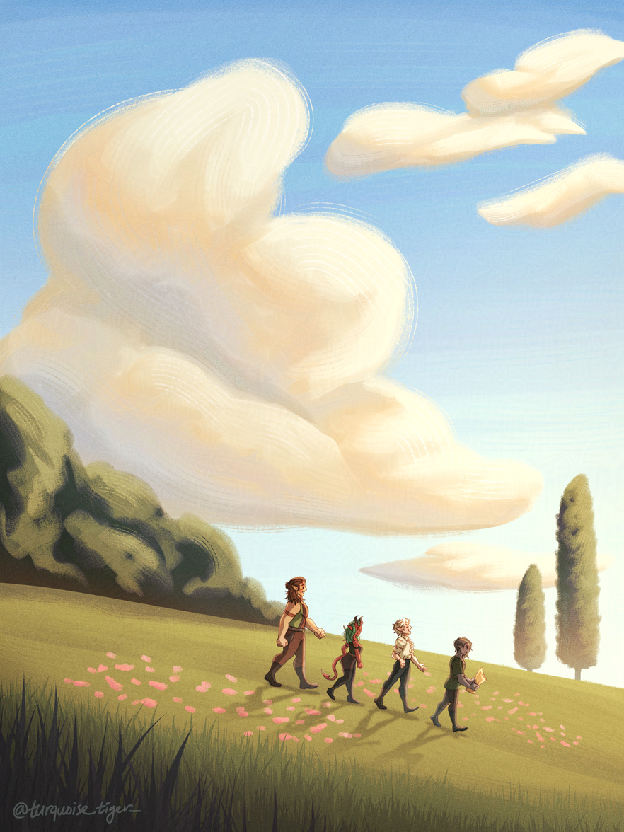 "A Midday Stroll" - personal/BG3 fan art, 2025