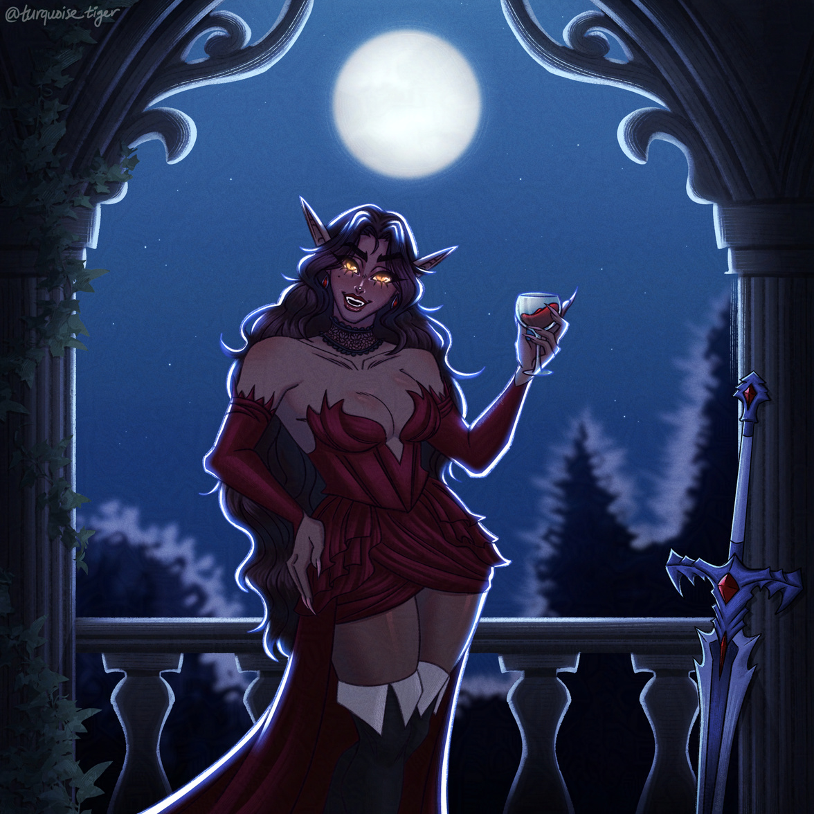 "Sanguine Delights" - personal art, 2025